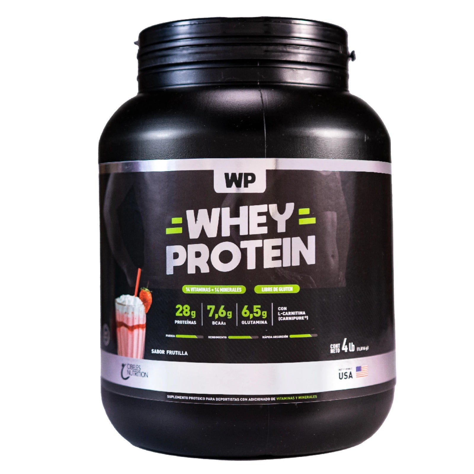 CIBELES NUTRITION WHEY PROTEIN - FRUTILLA 4LB (1814g)