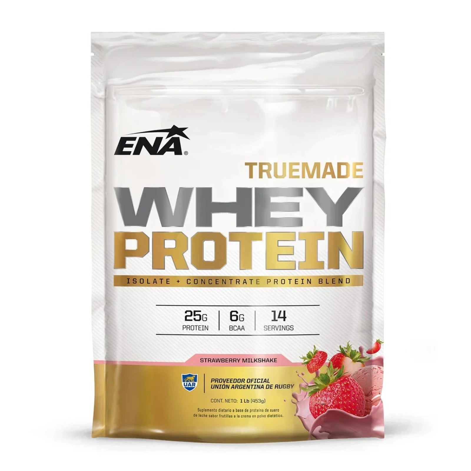ENA WHEY TRUE MADE - FRUTILLA 1LB (454gr)